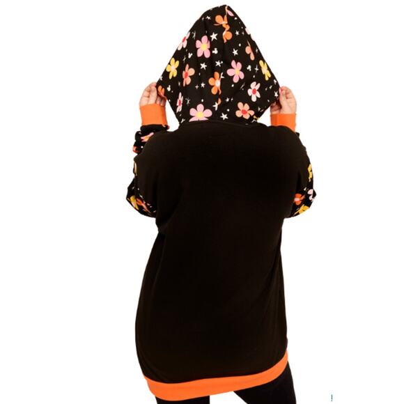 Disney Loungefly Mickey & Minnie Floral Ghost Glow in the Dark Unisex Hoodie NEW - Picture 9 of 11